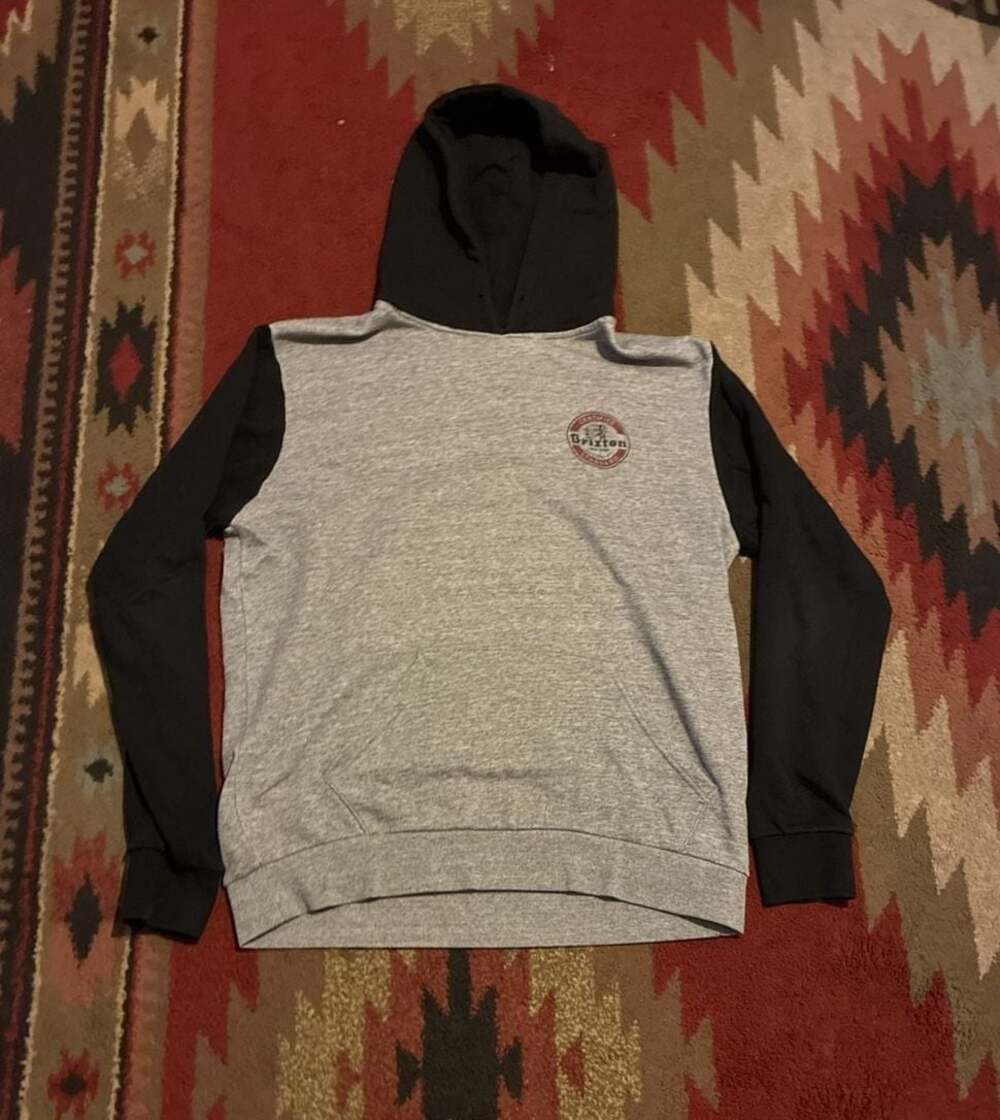 Brixton x Independent Wilkinson Pullover Hoodie Heather Grey/Black Size L